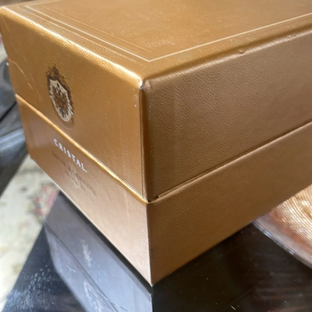 Cristal Empty Champagne Box - Gold
